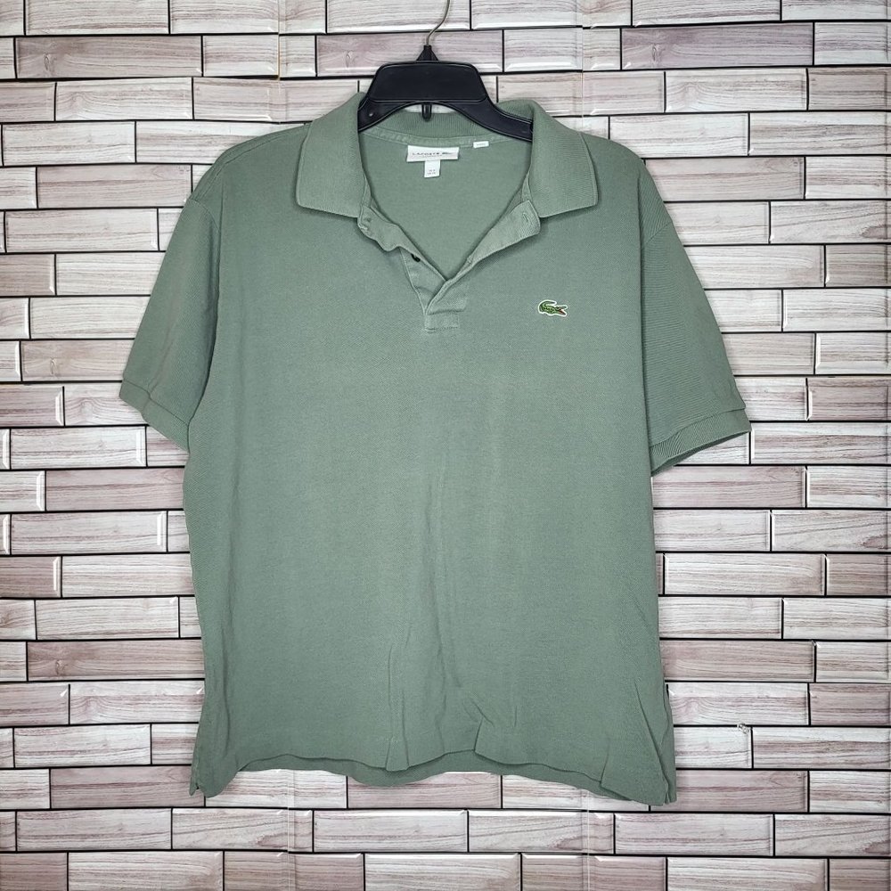 Lacoste Men's Sage Green Short Sleeve Polo